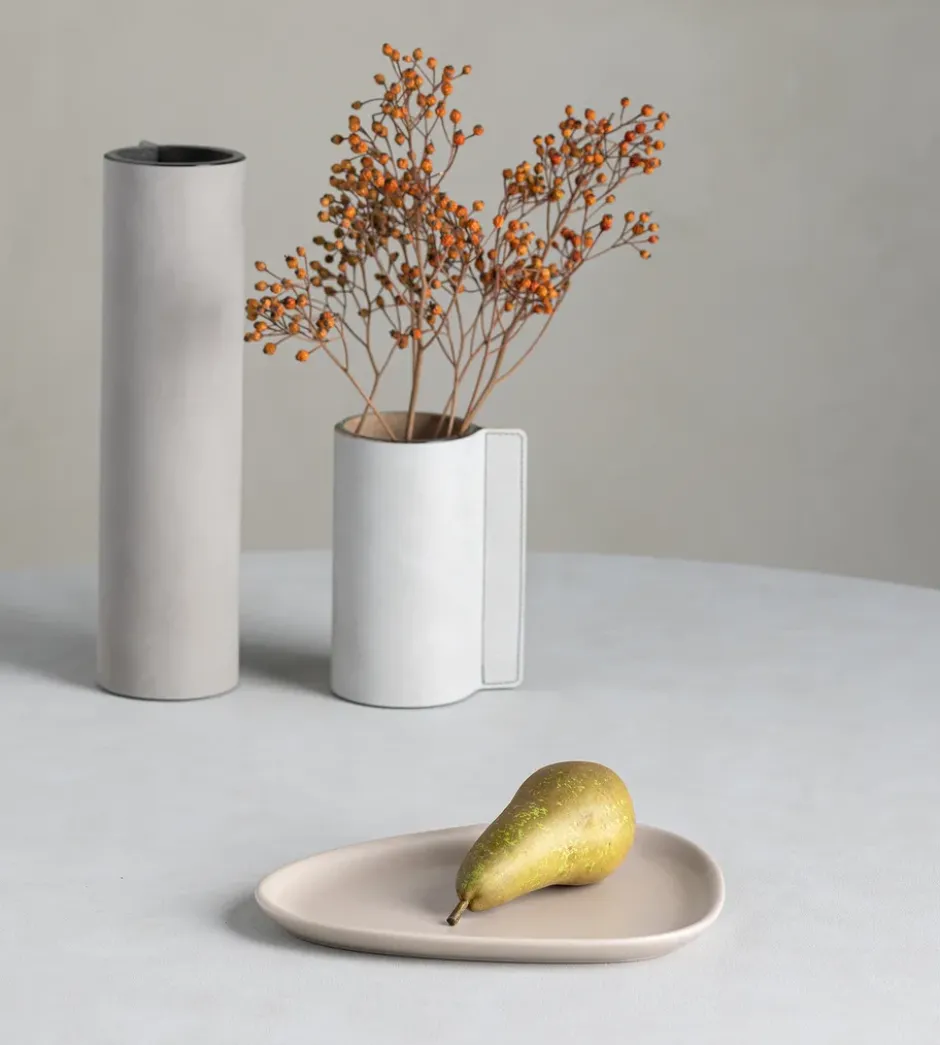 Curve Stoneware assiett 19x22 cm, Sand