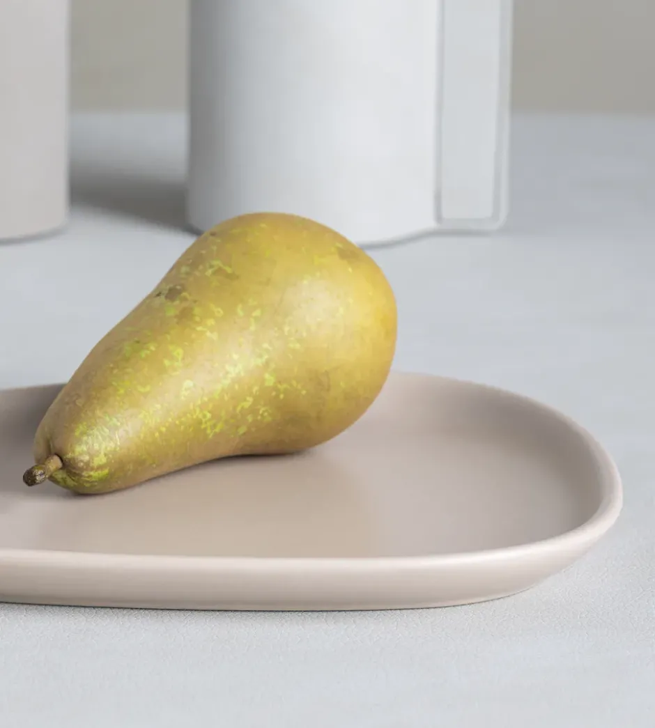 Curve Stoneware assiett 19x22 cm, Sand