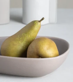 Curve Stoneware djup tallrik 19x22 cm, Warm Grey