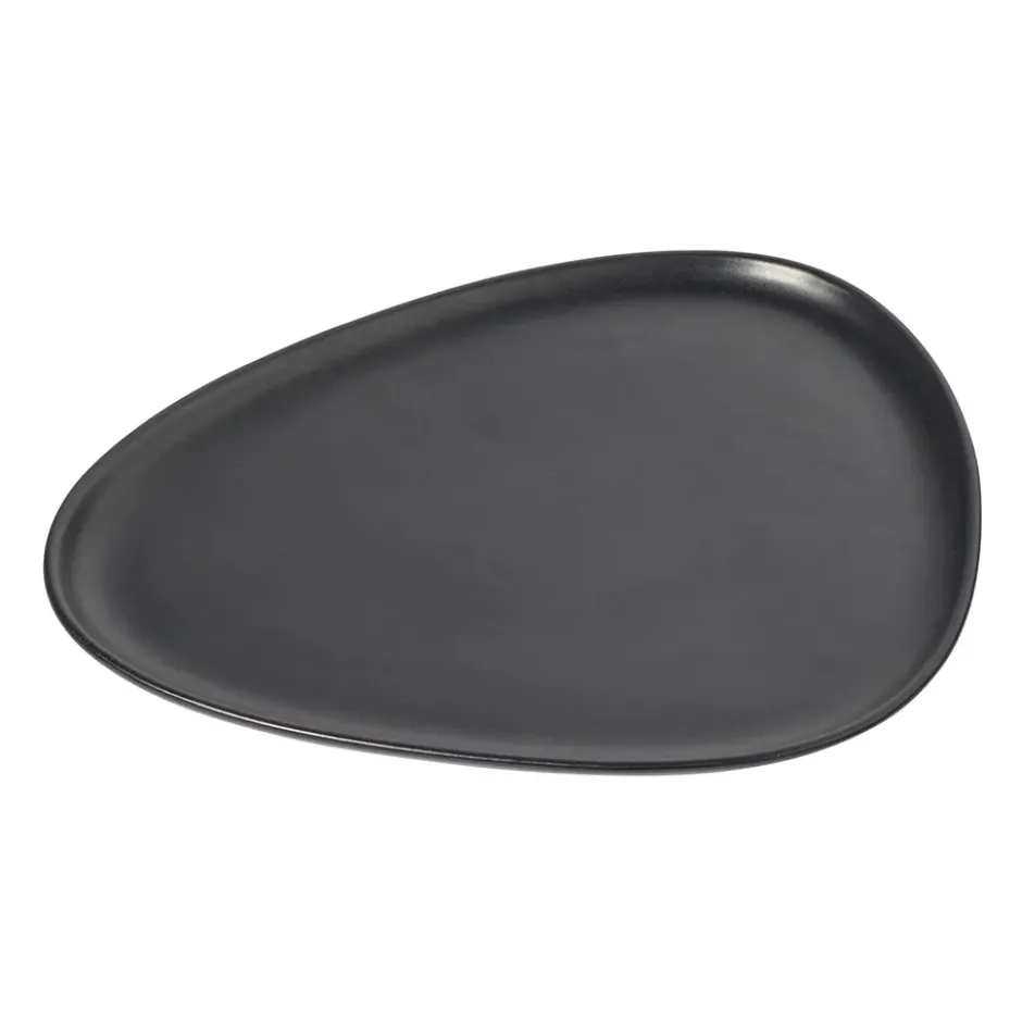 Curve Stoneware tallrik 26x30 cm, Black