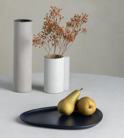 Curve Stoneware tallrik 26x30 cm, Navy blue