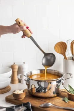 De Buyer B Bois soppslev med trähandtag, Rostfritt stål