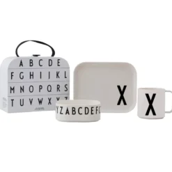 Design Letters barnservis set, X