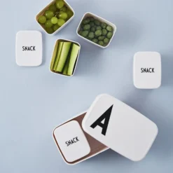 Design Letters snack box till lunchlåda, vit