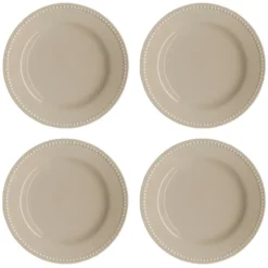 Dots assiett 22 cm 4-pack, Beige