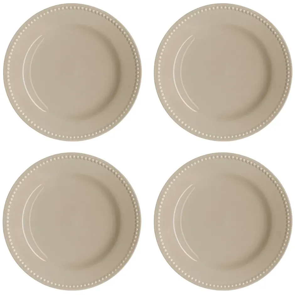 Dots assiett 22 cm 4-pack, Beige