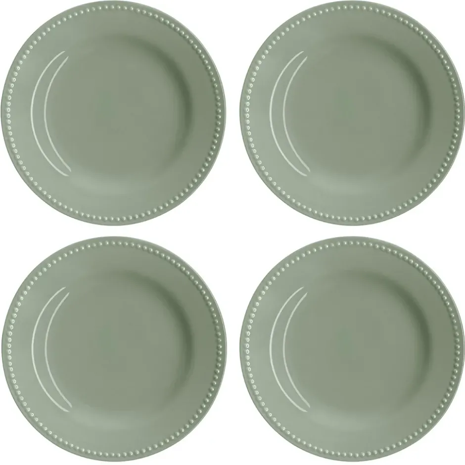 Dots assiett 22 cm 4-pack, Grön