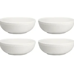 Dots frukostskål 60 cl 4-pack, Cremevit