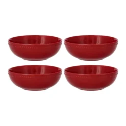 Dots frukostskål 60 cl 4-pack, Röd