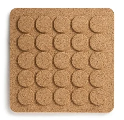 Dots fyrkantigt grytunderlägg 20x20 cm, Brun