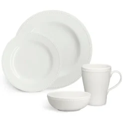 Dots tallrik 28 cm 4-pack, Cremevit
