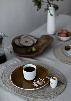 Ella bordstablett oval, Beige