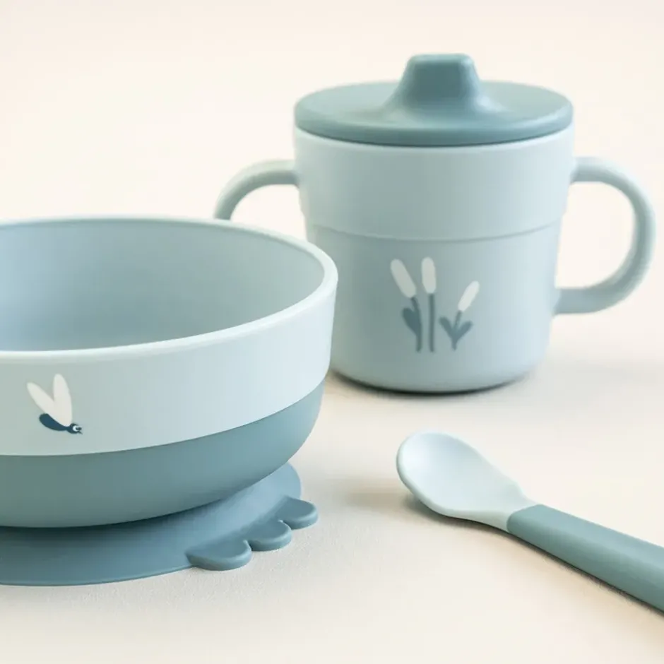 Elphee foodie first meal servisset 3 delar, Blue