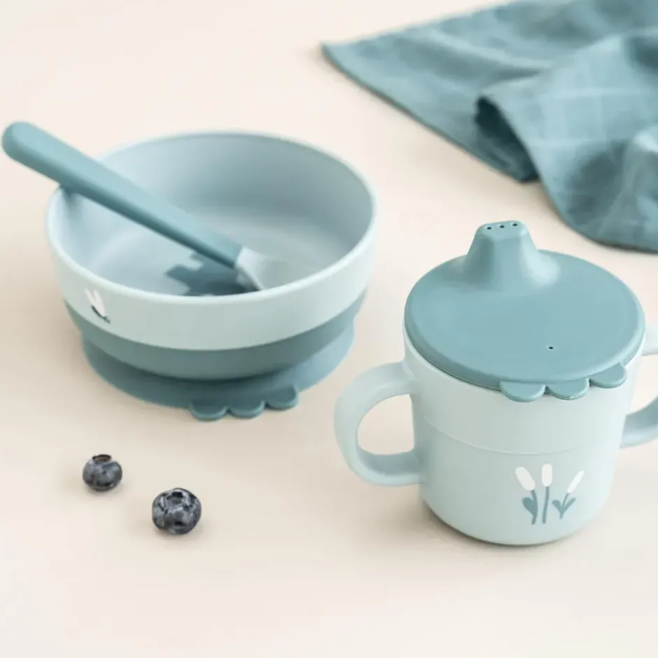 Elphee foodie first meal servisset 3 delar, Blue