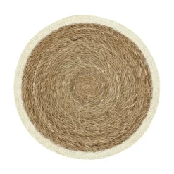 Emil bordstablett Ø40 cm, natur-vit