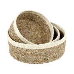 Emil brödkorg 3-pack, natur-vit