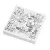 Emilia pappersservetter 33x33 cm 20-pack, Svart-vit