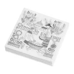 Emilia pappersservetter 33x33 cm 20-pack, Svart-vit