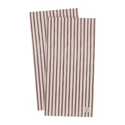 Ernst servett randig 10x20 cm 20-pack, Röd-ljusgrå