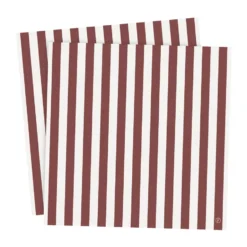 Ernst servett randig 33x33 cm 20-pack, Röd-vit