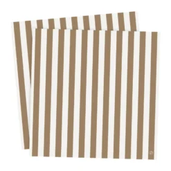 Ernst servett randig 33x33 cm 20-pack, Kola-vit