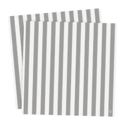 Ernst servett randig 33x33 cm 20-pack, Vit-grå rand