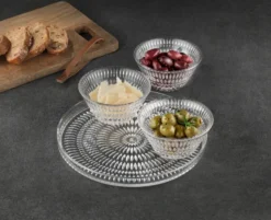 Ethno serveringsset, Kristallglas, 4 delar