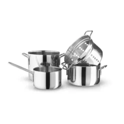 Eva Trio Stainless Steel grytset 4 delar, Rostfritt stål