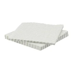 Fine stripe pappersservett, Vit-beige, 20‑pack, 33×33 cm