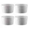 Fire suffleskålar Ø 9 cm 4-pack, Vit