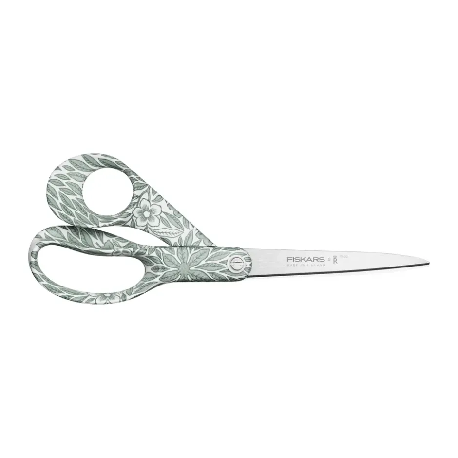 Fiskars x Rörstrand universalsax, Ostindia Floris grön, 21 cm