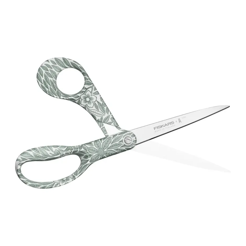 Fiskars x Rörstrand universalsax, Ostindia Floris grön, 21 cm