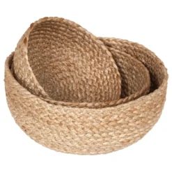 Flätad brödkorg 3-pack, Natur