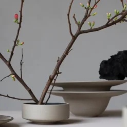 Fumiko sopptallrik, Beige-svart