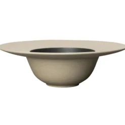 Fumiko sopptallrik, Beige-svart