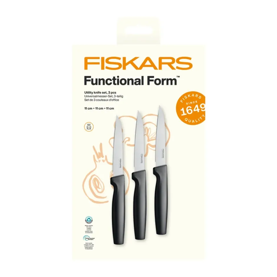 Functional Form universalknivset, Rostfritt stål, 3 delar