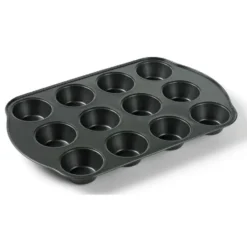Funktion muffinsplåt nonstick 12 hål, Svart
