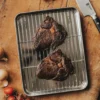 Gili gastrobleck, Rostfritt stål, med galler, 31,5x24,5 cm