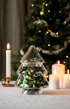 Glass tree glasburk med lock, 20 cm