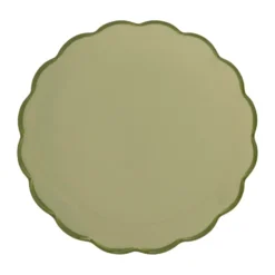Good Morning sculpted tallrik, Pale green