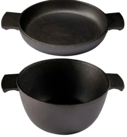 Grytstapel 2 delar gryta 3 L & omelettpanna 23 cm, Gjutjärn