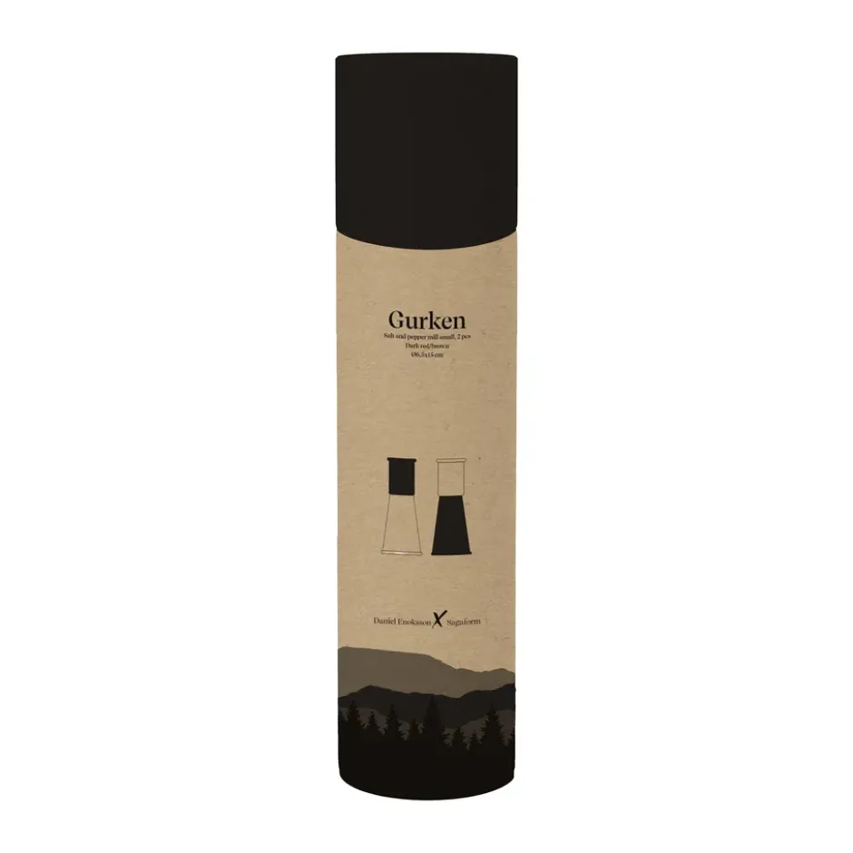 Gurken salt- och pepparkvarn liten 2 delar, Svart-brun