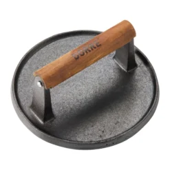 Hally hamburgerpress Ø17,7 cm, Gjutjärn-akacia