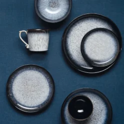 Halo Coupe assiett 21 cm, Blå-grå-svart