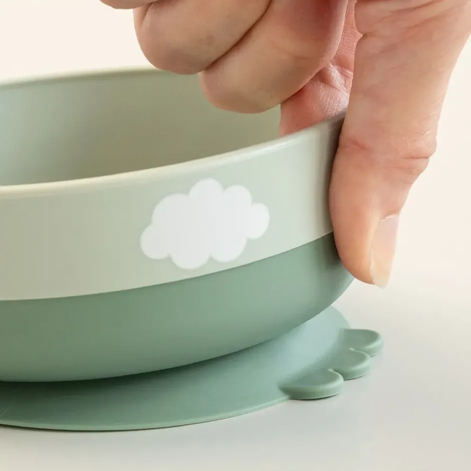 Happy Clouds foodie first meal servisset 3 delar, Green