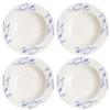 Havspil djup tallrik 23 cm 4-pack, blå-vit