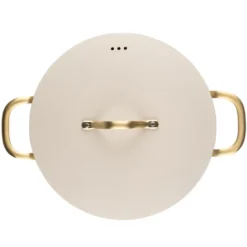 Heirol Royal Pearl gryta med lock Ø28 cm, Vit-guld