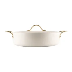 Heirol Royal Pearl gryta med lock Ø28 cm, Vit-guld