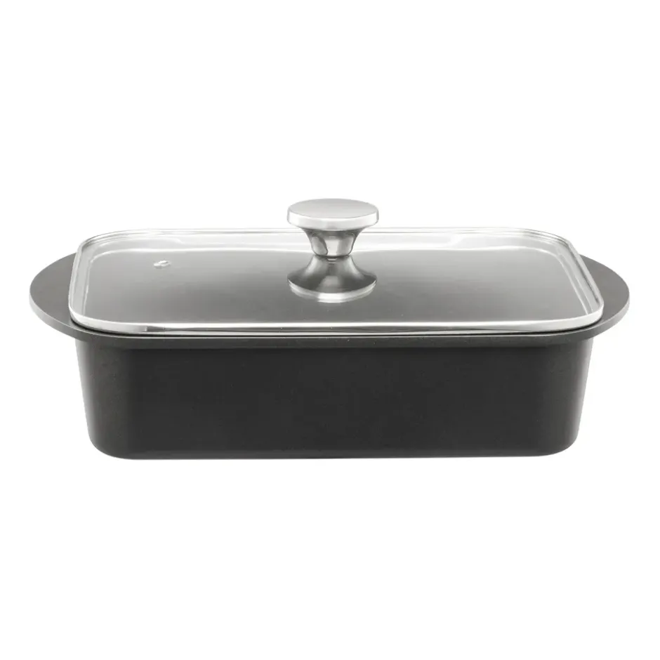 Heirol ugnsform med induktionsplatta och lock, 22x33 cm
