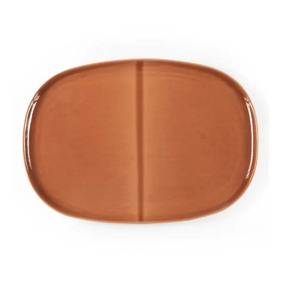 Heirol x Nosse Svelte tallrik oval 30 cm, Terracotta